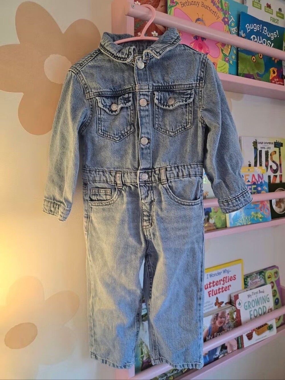 Zara Kids Light Blue Denim Jumpsuit - Casual One-Piece